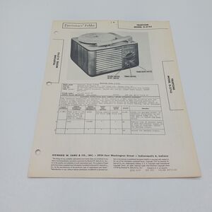 VTG Howard Sams 1947 Radio Photofact Folder Truetone Model D-2743